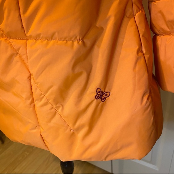 NWOT New London USA Orange Asymetrial Puffer Winter Coat Size Large - Picture 6 of 16